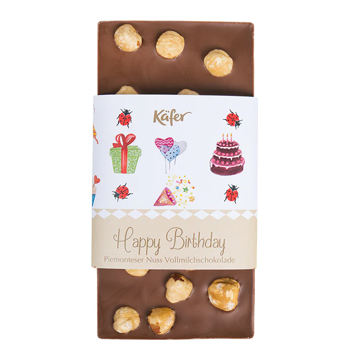 Piemonteser Nuss Schokolade "Happy Birthday"